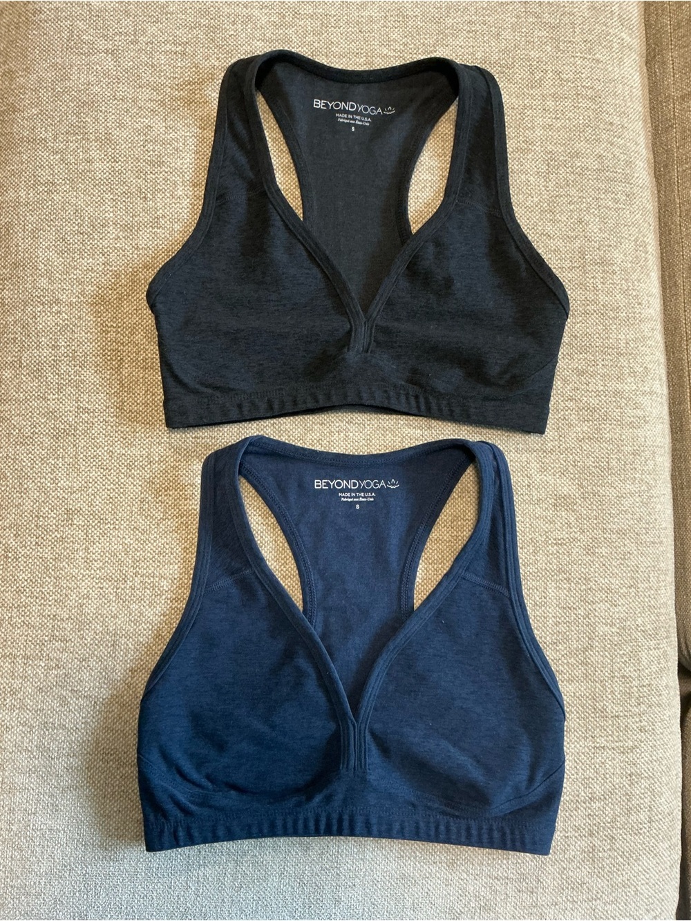 Beyond Yoga Spacedye Lift Your Spirits Bra, size small lot of 2